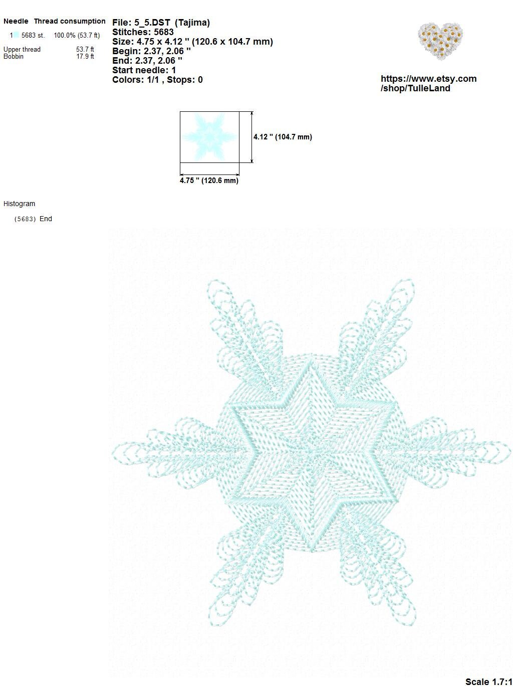 Vintage Snowflake Stitch Machine embroidery design 9 Vintage Snowflake Stitch Machine embroidery design - Image 9