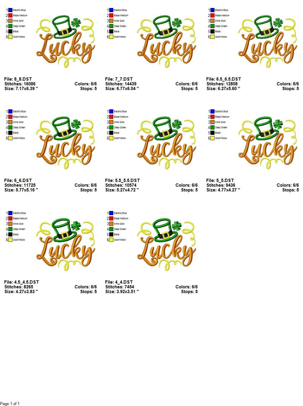 St Patrick Day Lucky Green Machine embroidery design 3 St Patrick Day Lucky Green Machine embroidery design - Image 3