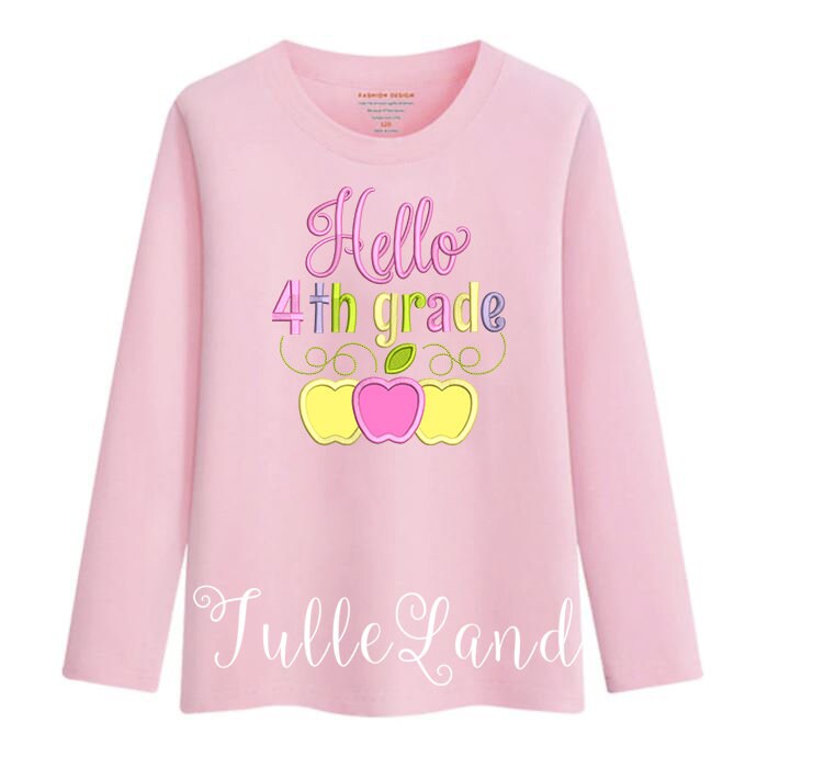 Hello 4th Grade Back To School Machine embroidery design 5 Hello 4th Grade Back To School Machine embroidery design - Image 5