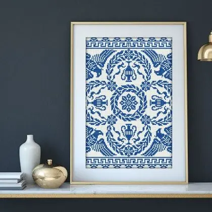 Monochrome Sampler Vintage Cross Stitch PDF