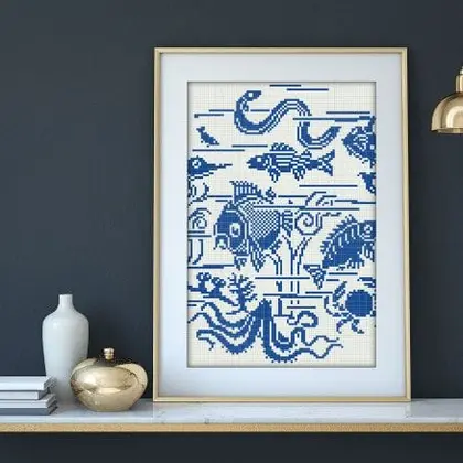 Monochrome Sampler Vintage Cross Stitch PDF