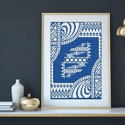 Monochrome Sampler Vintage Cross Stitch PDF
