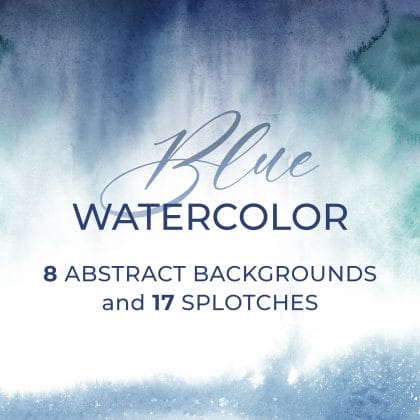 Blue Watercolor Backgrounds and shapes