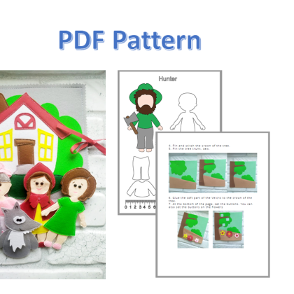 Quiet Book Little Red Riding Hood Baby book QuietBook PDF Pattern