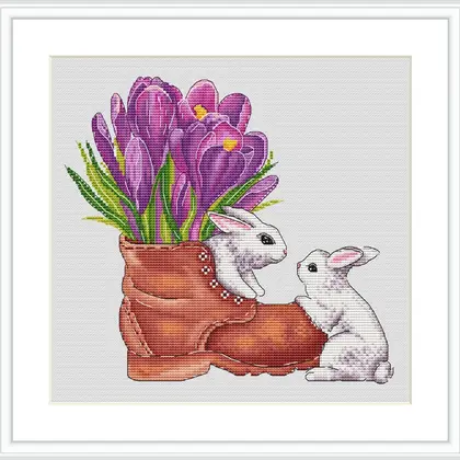 bunnies cross stitch