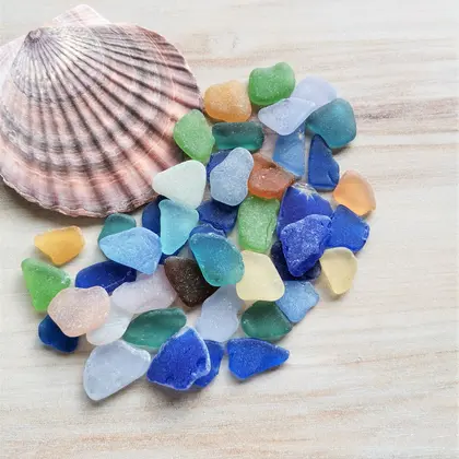 Multicolor genuine sea glass set Bulk 3,5oz