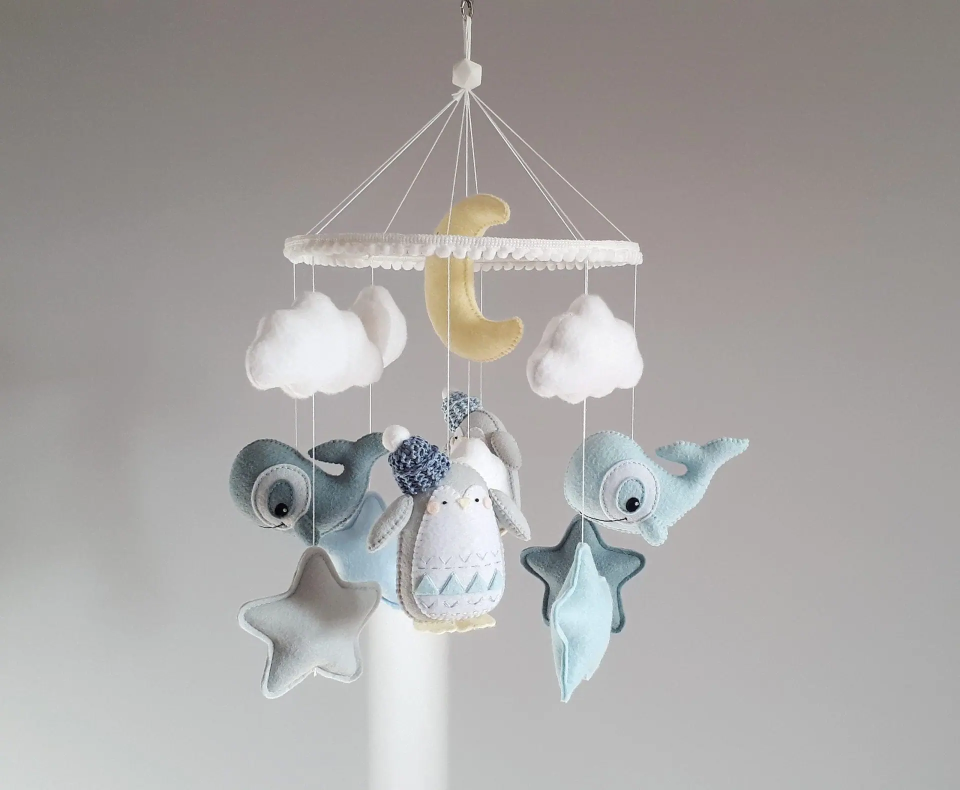 Baby mobile boy,Whale nursery,Nautical nursery decor,Ocean cot 1 Whale ocean mobile