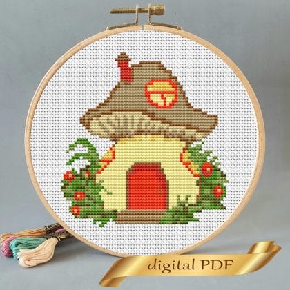 mushroom cross stitch
