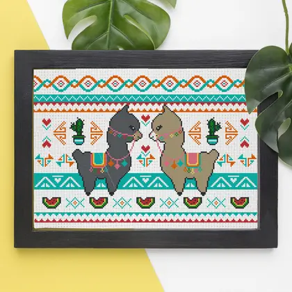 Lama cross stitch