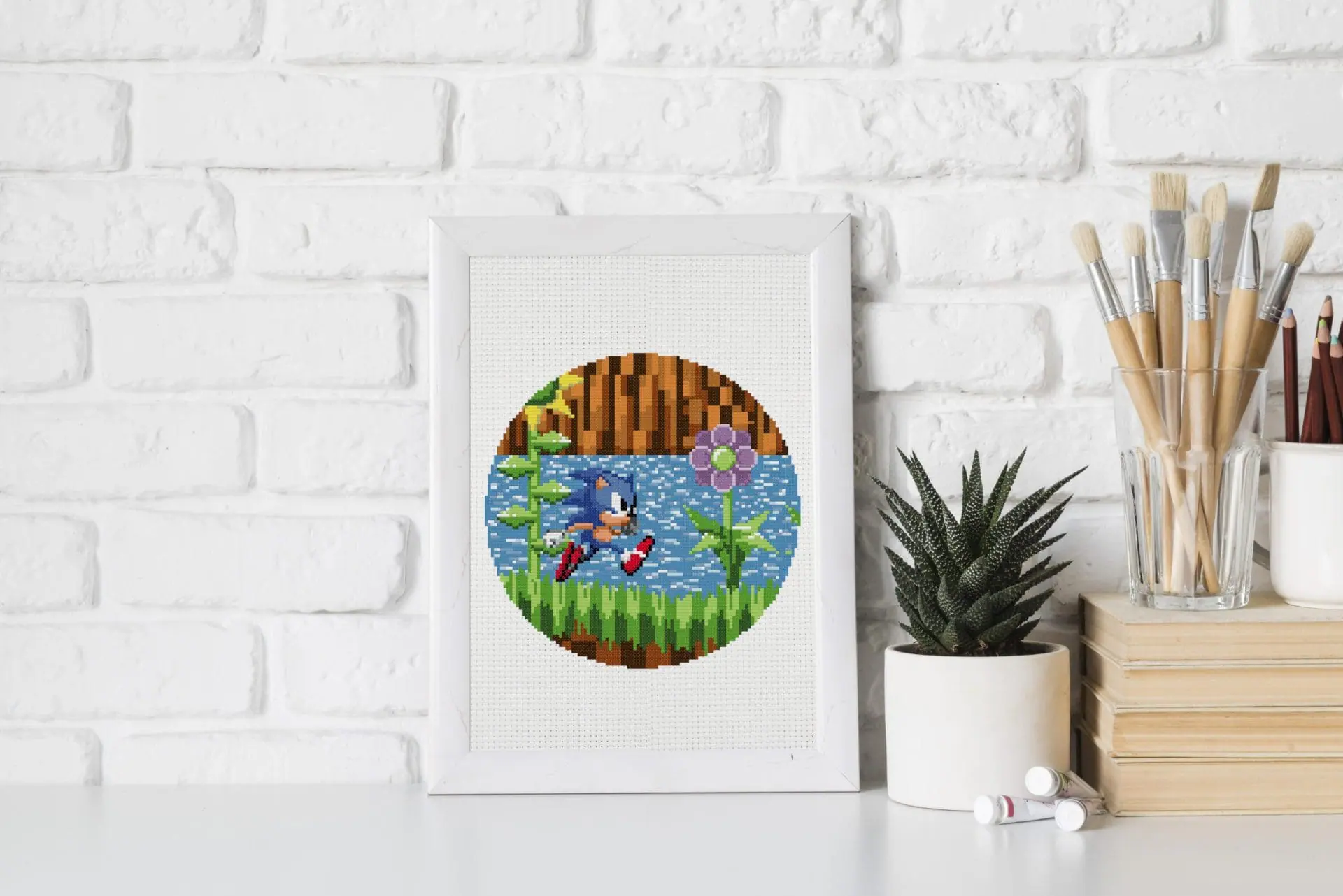 Sonic cross stitch. Sonic the hedgehog 2 Sonic cross stitch