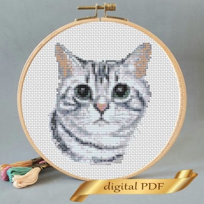 Cat cross stitch pattern pdf