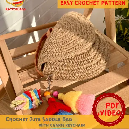 Crochet pattern Jute saddle bag