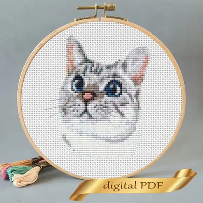 Cat cross stitch pattern pdf