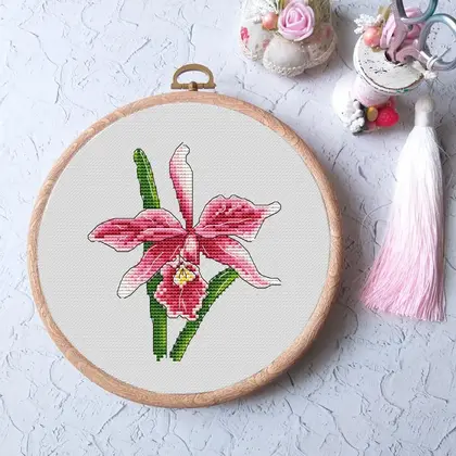 Orchid cross stitch pattern