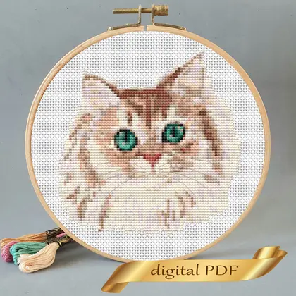 Cat cross stitch pattern pdf