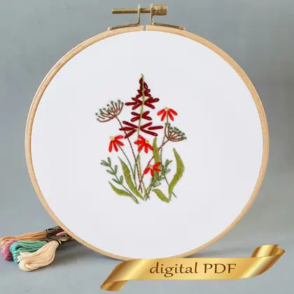Wild flower embroidery