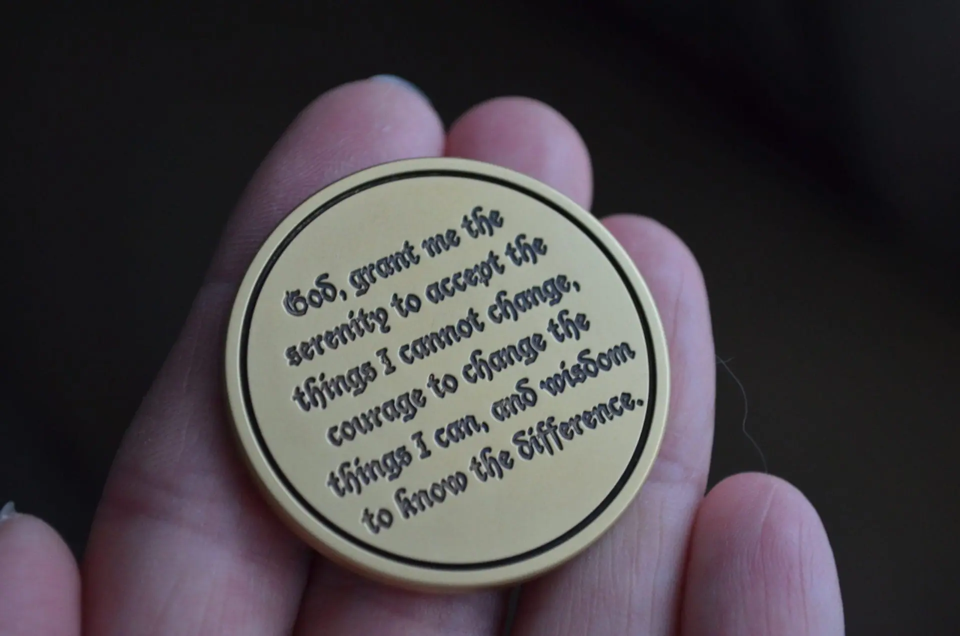 Custom coin with the serenity prayer 2 Custom coin with the serenity prayer - Image 2