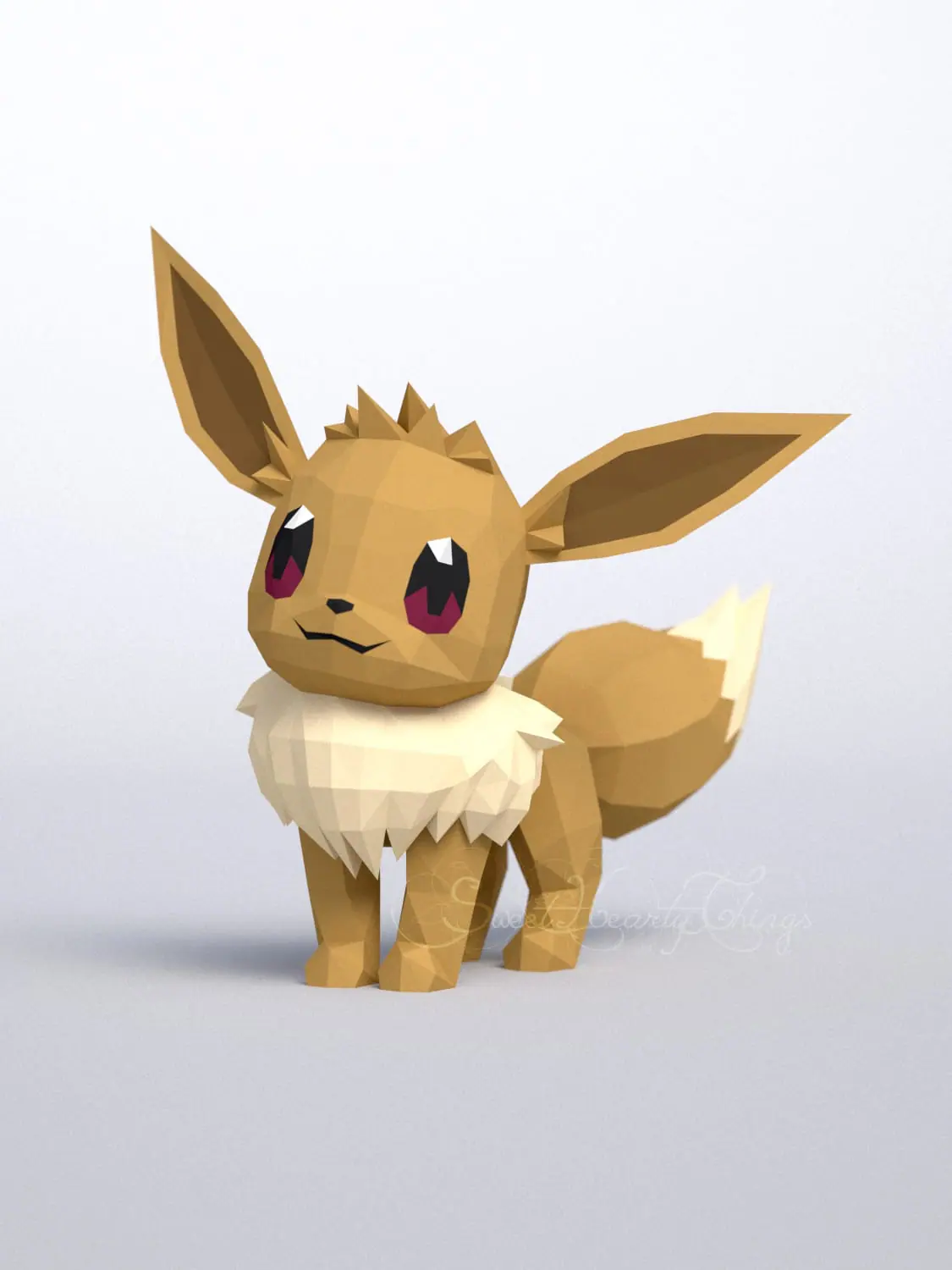 3d Papercraft–Eevee–PDF SVG DXF Templates 1 3d Papercraft–Eevee–PDF SVG DXF Templates