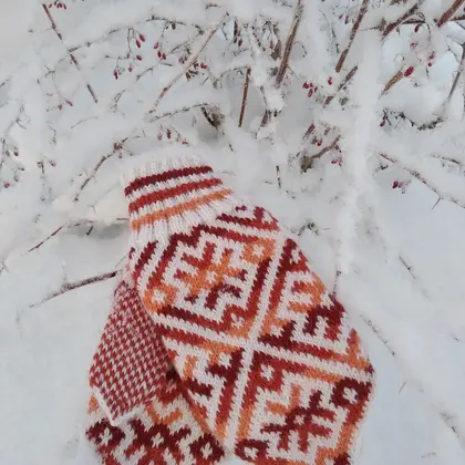mittens with a pattern