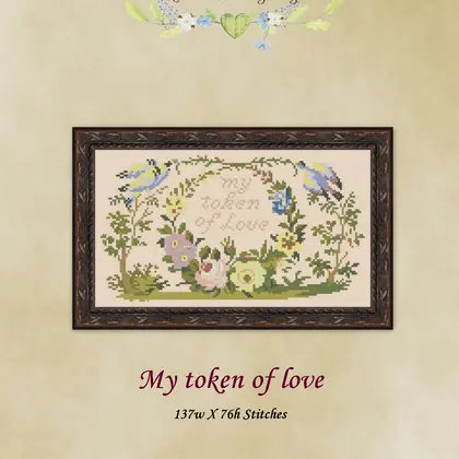 My token of love, cross stitch pattern PDF