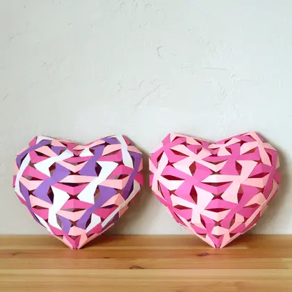 3d Papercraft – Heart Weaving – PDF SVG DXF Templates