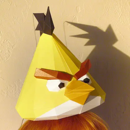 3d Papercraft-Angry Bird Chuck-PDF DXF Templates