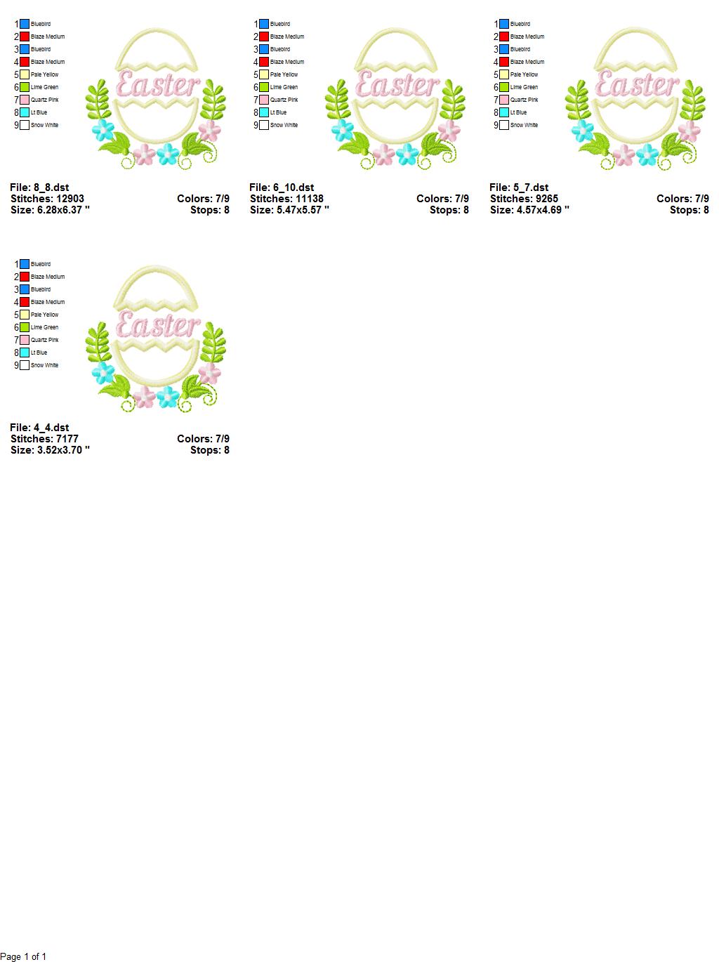Easter egg applique design Machine embroidery design 3 Easter egg applique design Machine embroidery design - Image 3