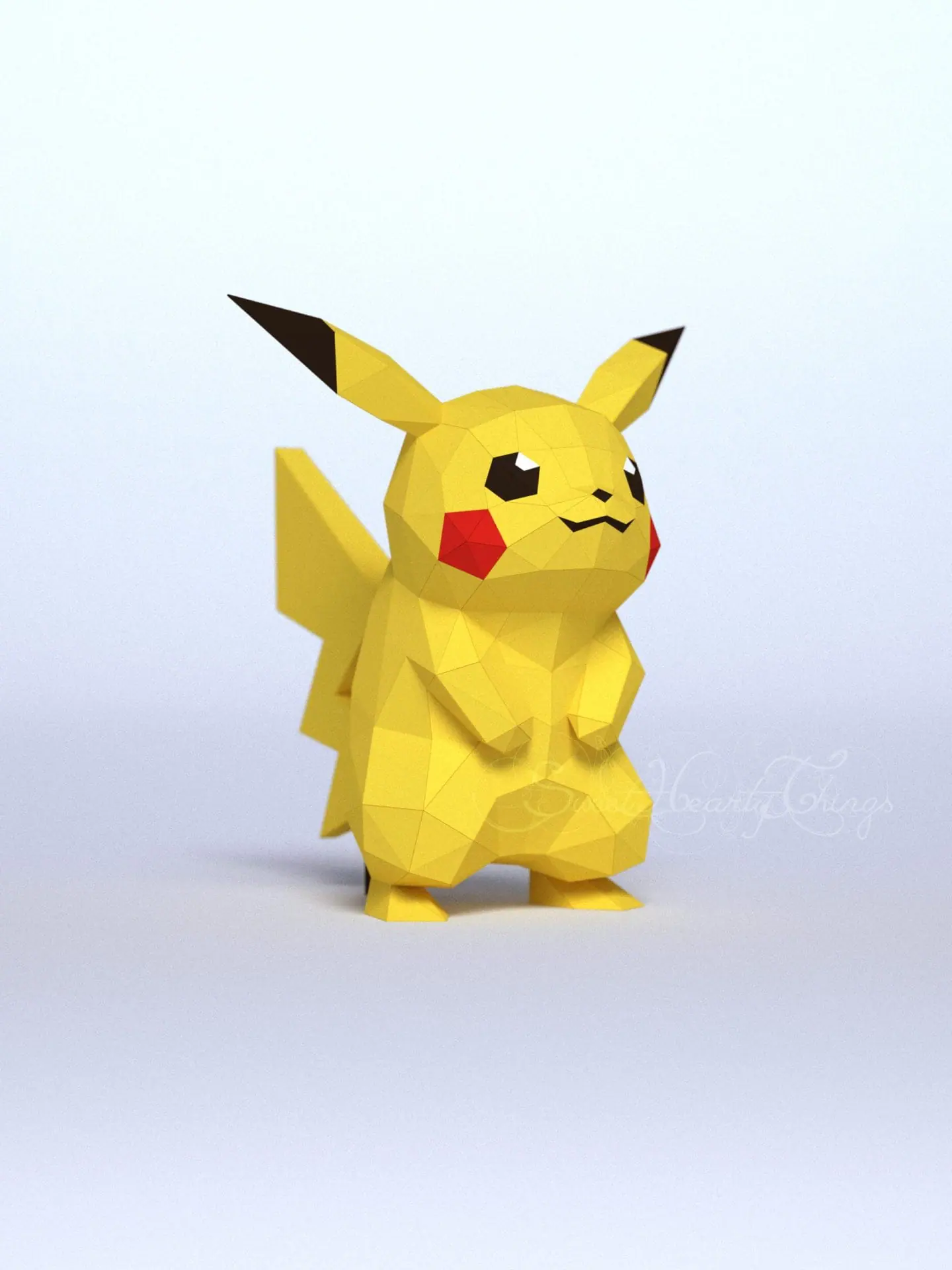 3d Papercraft–Pikachu–PDF SVG DXF Templates 1 3d Papercraft–Pikachu–PDF SVG DXF Templates