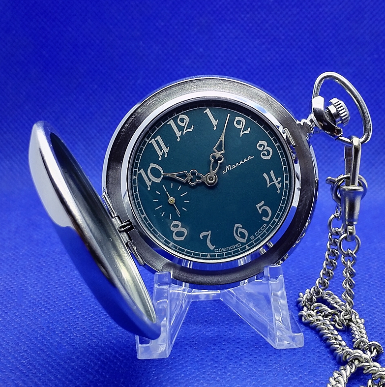 Vintage Soviet Pocket Watch Molnija Capercaillie. Antique watches 3 Vintage Soviet Pocket Watch Molnija Capercaillie. Antique watches - Image 3
