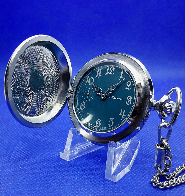 Vintage Soviet Pocket Watch Molnija Capercaillie. Antique watches 10 Vintage Soviet Pocket Watch Molnija Capercaillie. Antique watches - Image 10