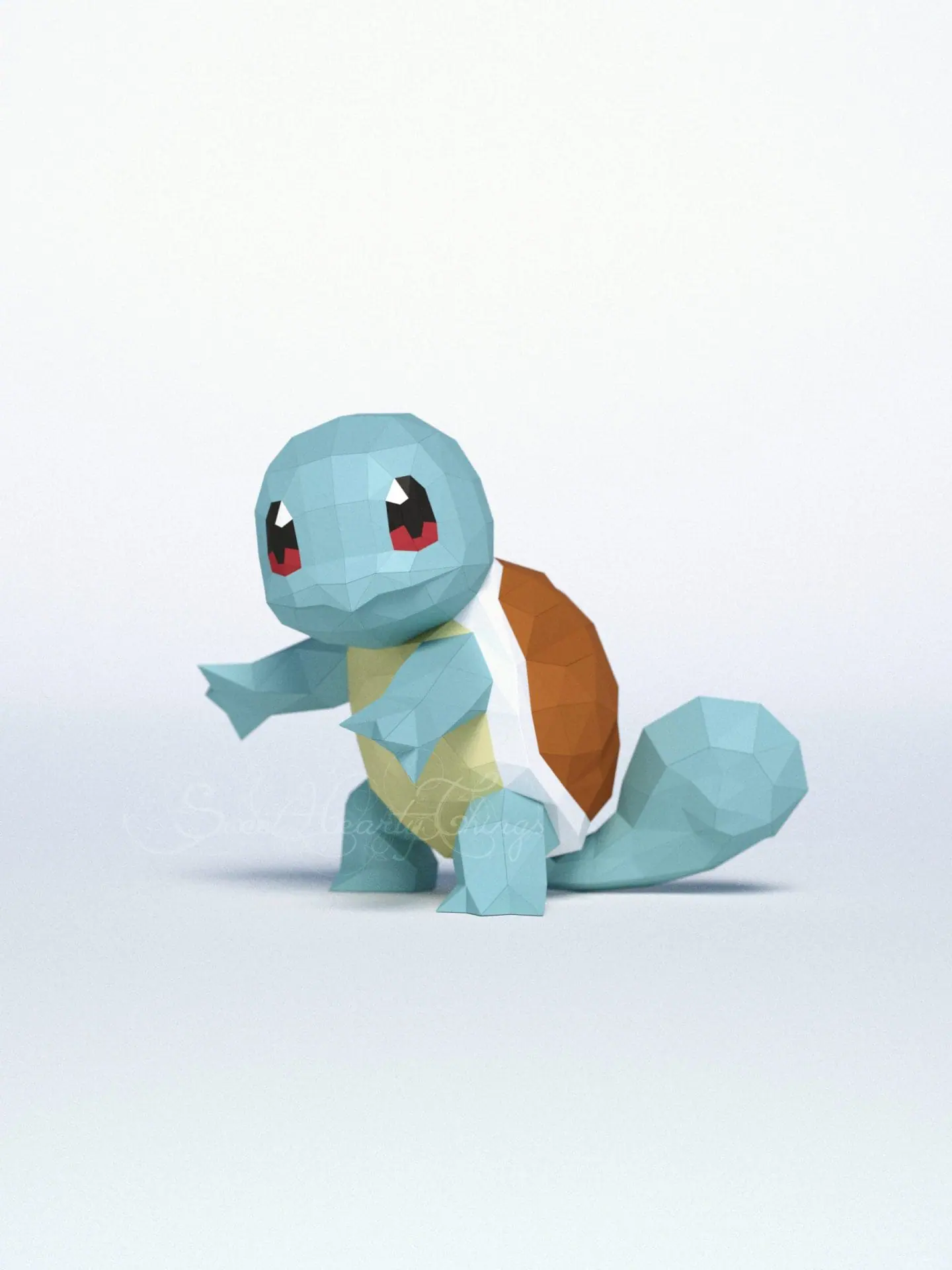 3d Papercraft-Squirtle-PDF SVG DXF Templates 1 3d Papercraft-Squirtle-PDF SVG DXF Templates