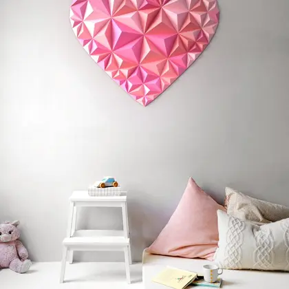 3d Papercraft - Mosaic Heart - PDF DXF Templates
