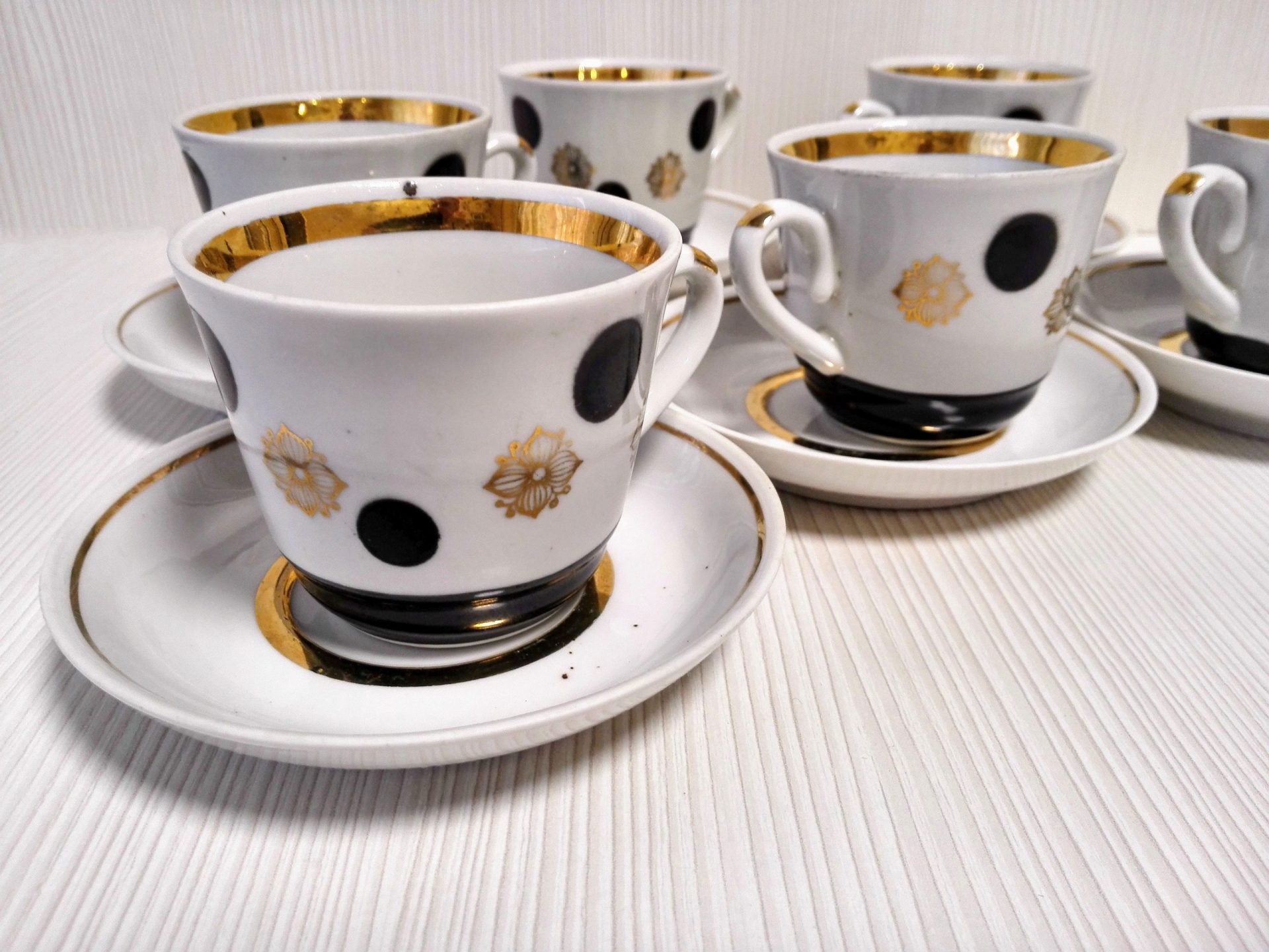 Soviet Vintage Porcelain.Polka Dots Coffee Set. Russian Porcelain 8 Soviet Vintage Porcelain.Polka Dots Coffee Set. Russian Porcelain - Image 8