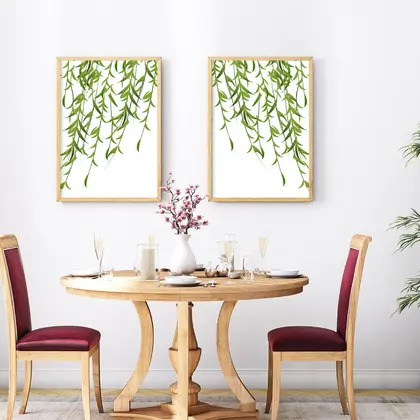Green leaf prints, Botanical Wall Print