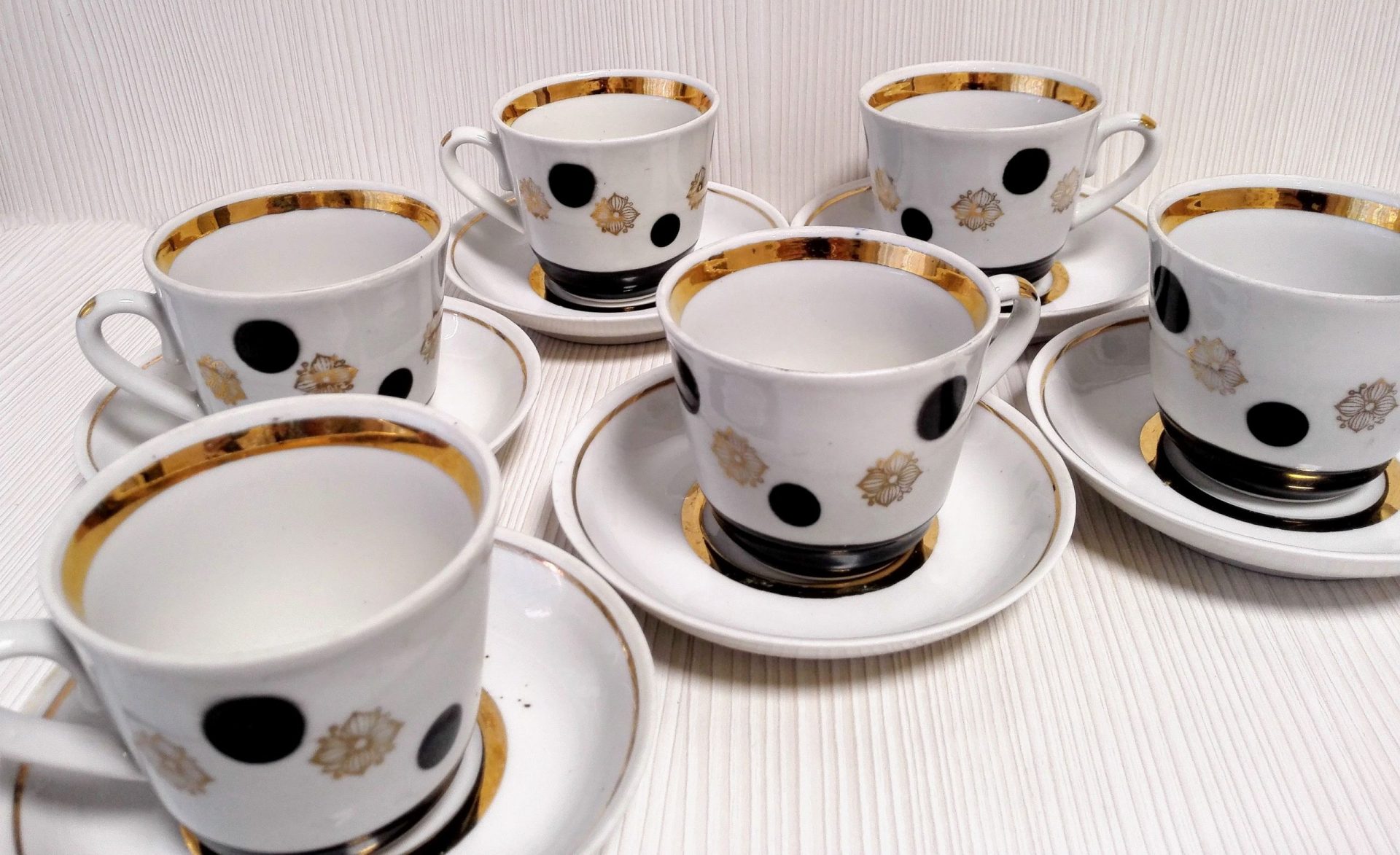Soviet Vintage Porcelain.Polka Dots Coffee Set. Russian Porcelain 9 Soviet Vintage Porcelain.Polka Dots Coffee Set. Russian Porcelain - Image 9