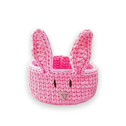 Crochet animal bunny basket pattern