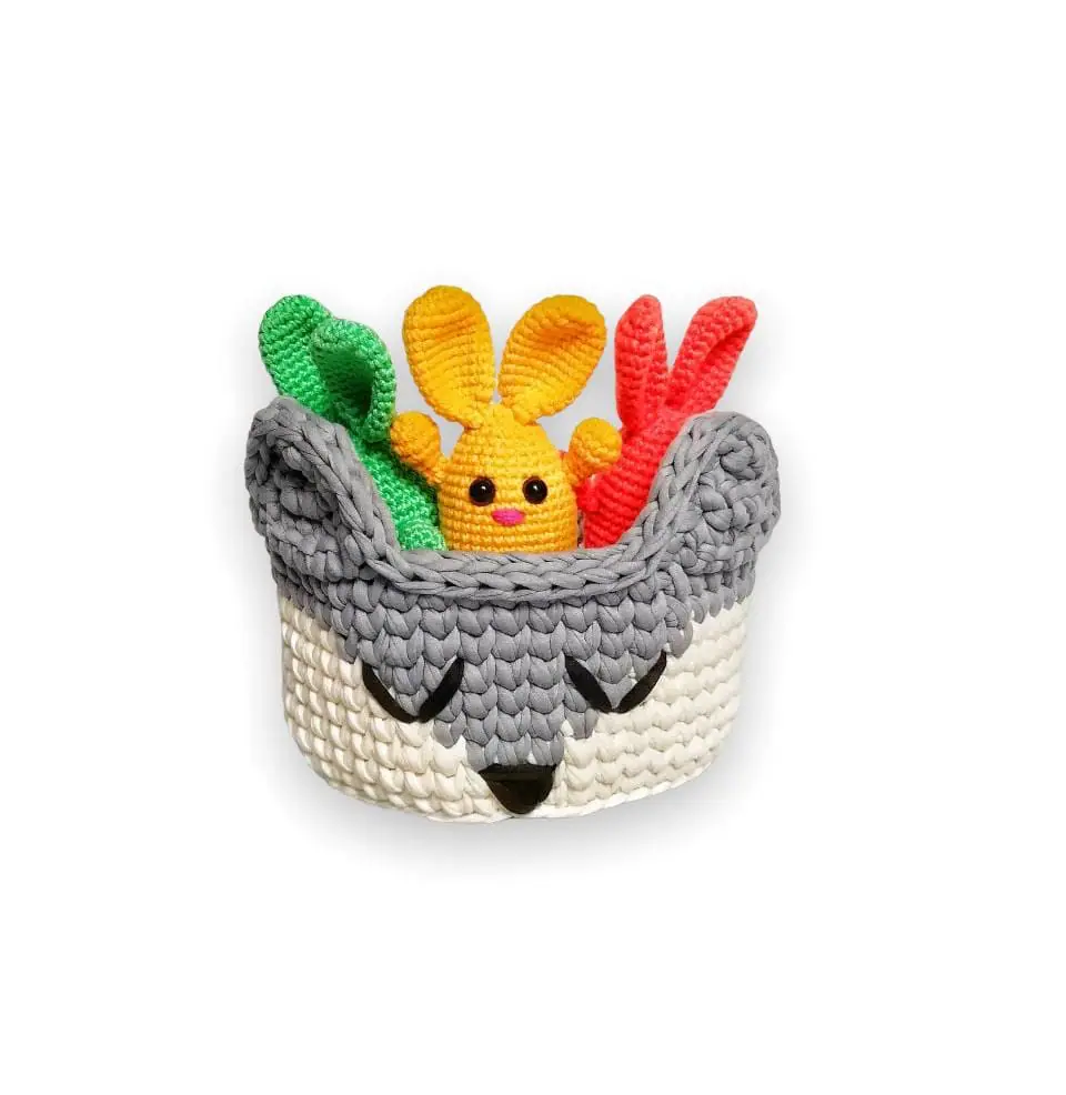 Crochet animal wolf basket pattern pdf 1 Crochet animal wolf basket pattern