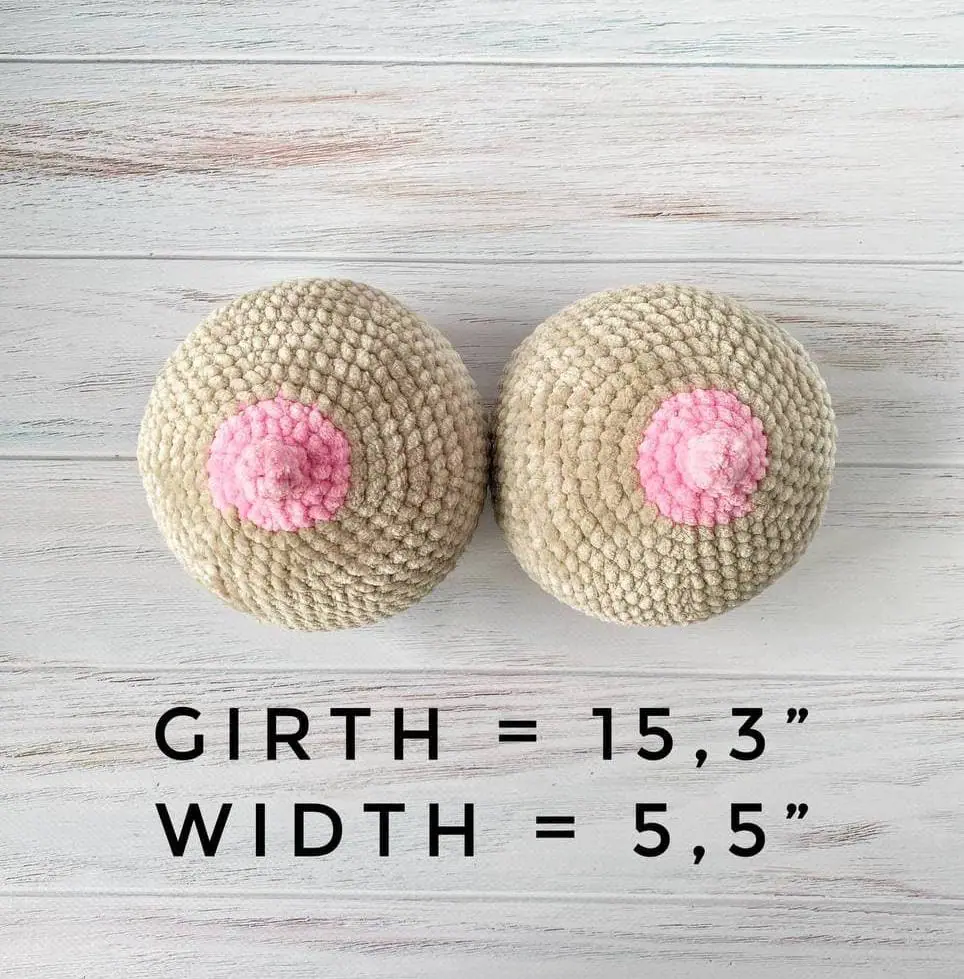 Crochet boobs pattern, Amigurumi pattern 9 Crochet amigurumi boobs pattern