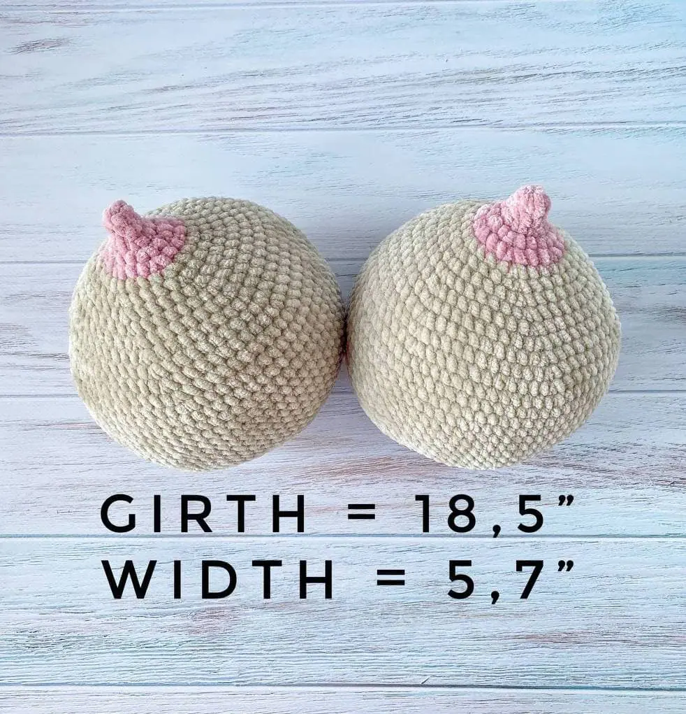 Crochet boobs pattern, Amigurumi pattern 5 Crochet boobs pattern