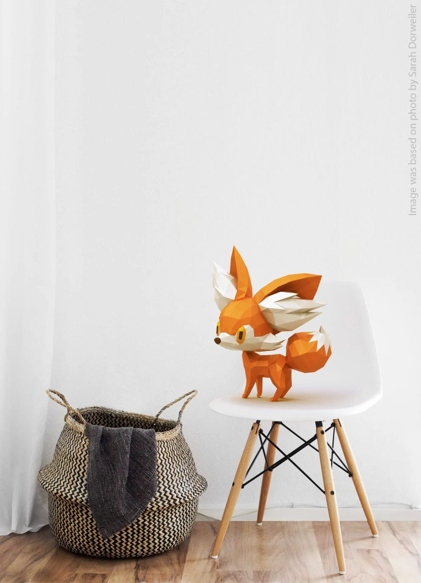 3d Papercraft – Baby Fox – PDF DXF Templates 1 3d Papercraft – Baby Fox – PDF DXF Templates
