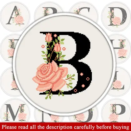 Letter B Cross Stitch Pattern