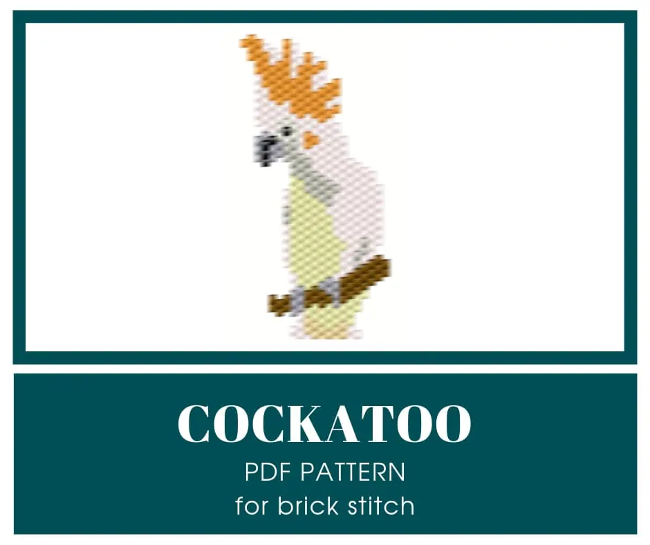 Brick stitch cockatoo bead pattern 1 brickstitchbeadpattern