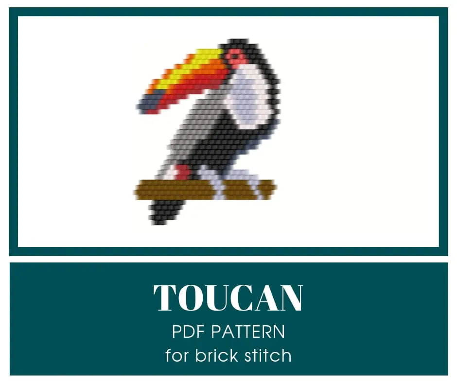 Brick stitch toucan bead pattern 1 brickstitchbeadpattern