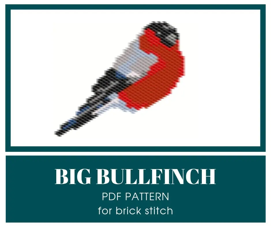 Brick stitch bullfinch bead pattern 1 brickstitchbeadpattern