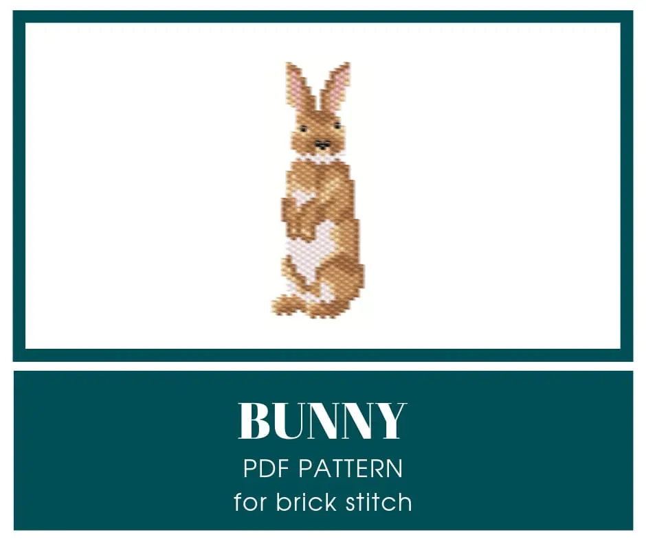 Brick stitch rabbit bead pattern. Bunny bead pattern 1 brickstitchbeadpattern