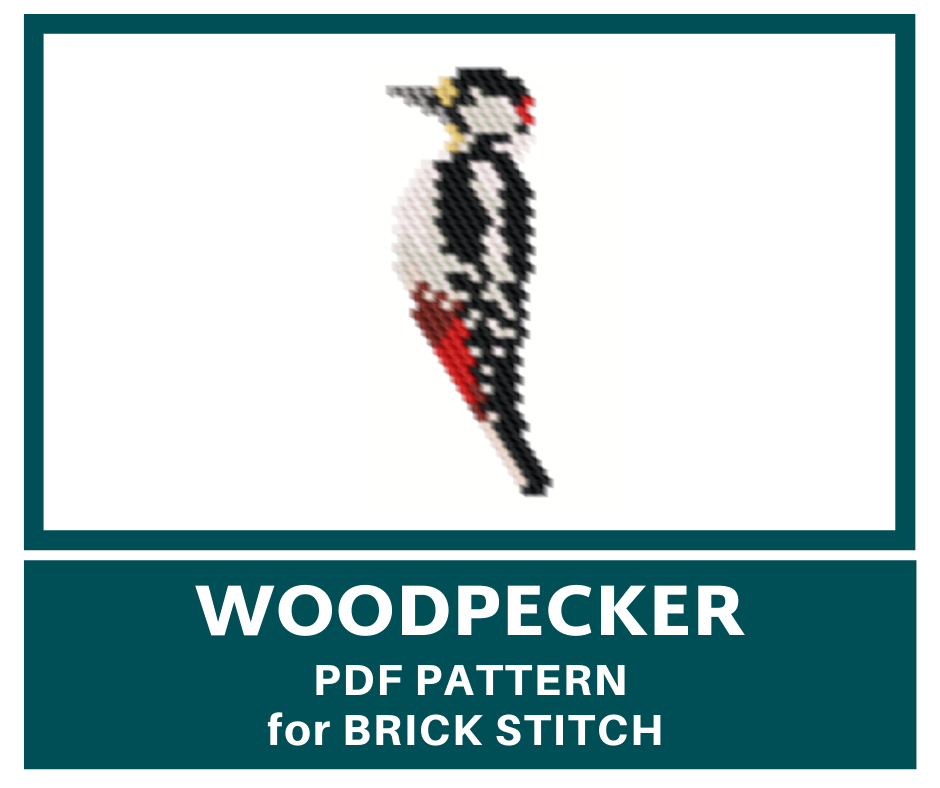 Brick stitch Woodpecker bead pattern 1 brickstitchbeadpattern
