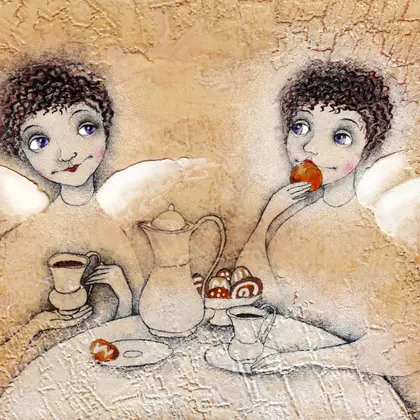 Kitchen art paintings angels