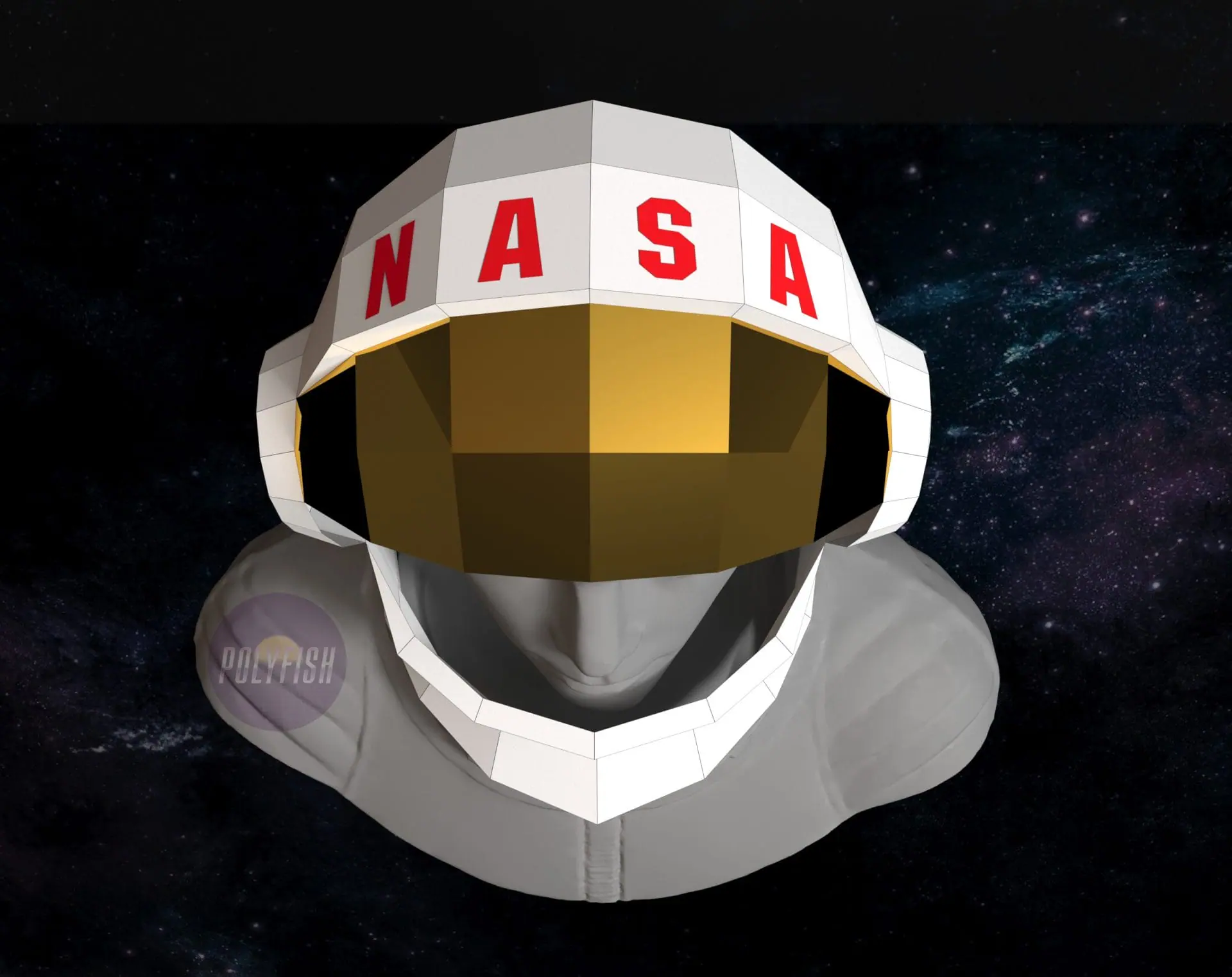 DIY Astronaut Helmet template Papercraft PDF 3 DIY Astronaut Helmet template Papercraft PDF - Image 3