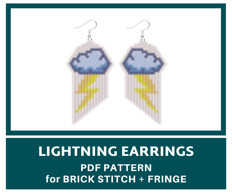 Thunderstorm beaded fringe earrings pattern 1 earringsbeadpattern