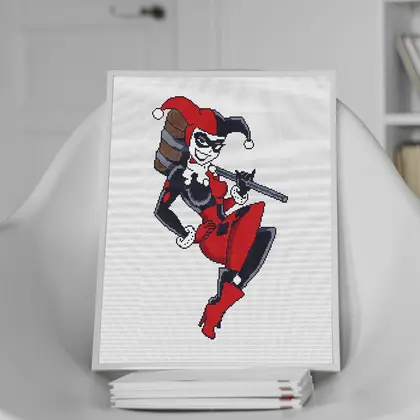 Harley Quenn cross stitch pattern PDF